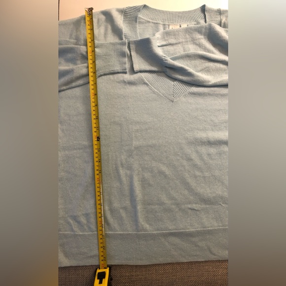 GAP FACTORY LINEN BLEND VNECK LONG SLEEVE SWEATER - Picture 12 of 15